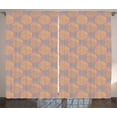 thumbnail image 1 of Psychedelic Curtains 2 Panels Set, Concentric Spiral Pattern Colorful Curved Lines Abstract Geometric Elements, Window Drapes for Living Room Bedroom, 108W X 84L Inches, Multicolor, by Ambesonne, 1 of 3