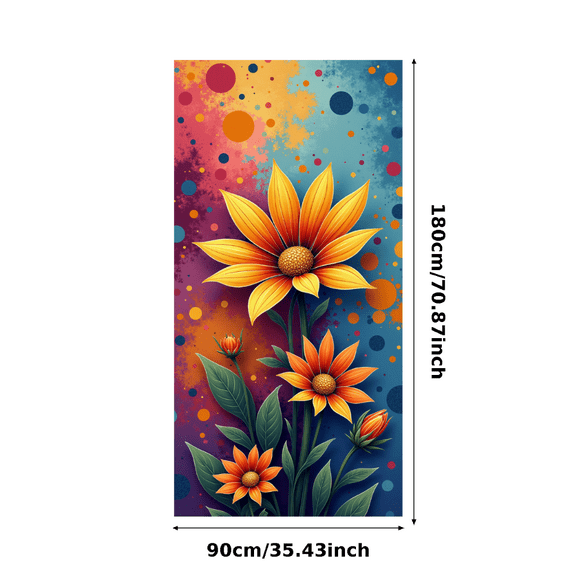 Psychedelic Design Floral Art Retro Style Poster for Home Decoration Wall Art Bohemian Decor