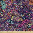thumbnail image 1 of Ambesonne Psychedelic Fabric by the Yard Upholstery, Exotic Seaweed, 10 Yards, Multicolor, 1 of 4