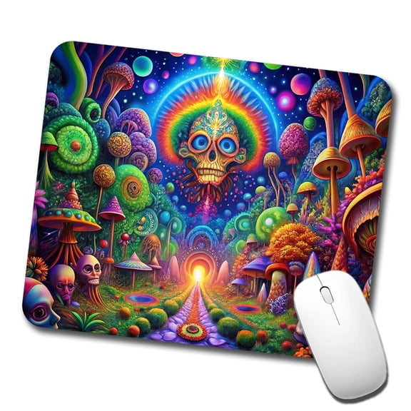 Psychedelic Fantasy Crazy Colorful Scene Mouse Pad Low Profile Gaming Mat
