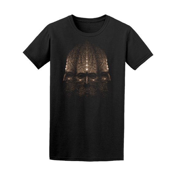 Psychedelic Fantasy Three Faces T-Shirt Men -Image by Shutterstock, Male 4X-Large