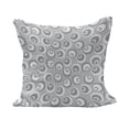thumbnail image 1 of Psychedelic Fluffy Throw Pillow Cushion Cover, Circles Like Nested Eyeballs Abstract Pattern Modern Ornamental Print, Decorative Square Accent Pillow Case, 28" x 28", White Grey, by Ambesonne, 1 of 5