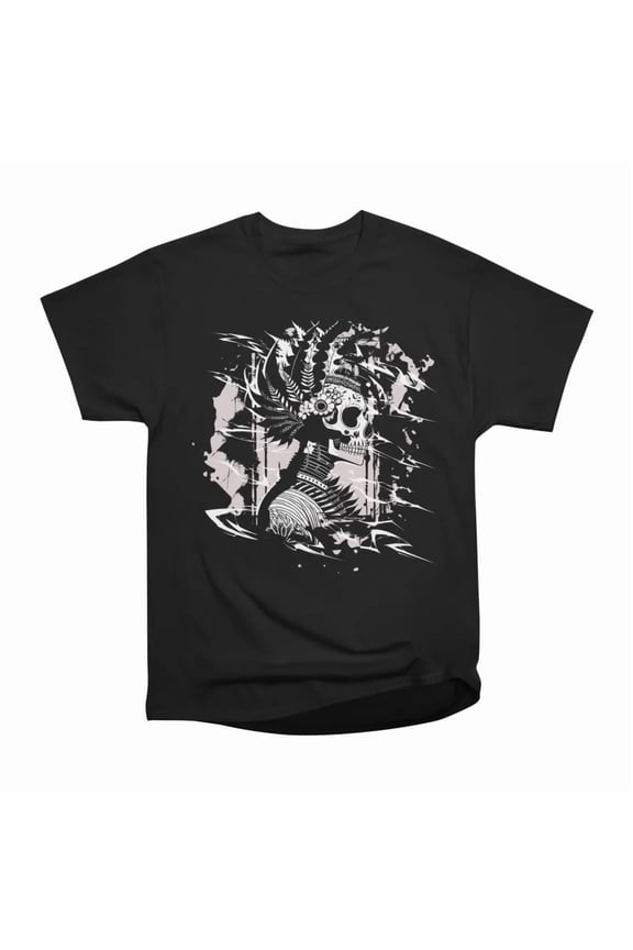 Psychedelic Forest Punk Skull T-Shirt Tee Gift For Him Merch For Her Apparel For Friend 10