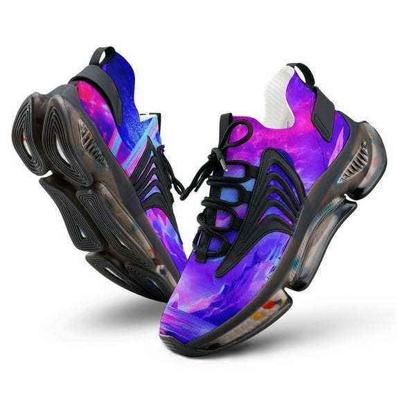 Psychedelic Galaxy Space Walking Shoes for Men Woman Lightweight Tennis Fashion Elastic Sports Shoes Cushion Basketball Shoes