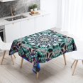 thumbnail image 1 of Psychedelic Geometric Mandala Pattern Rectangular Tablecloth Waterproof and Oilproof Wedding Restaurant Kitchen Table Decoration, 1 of 5