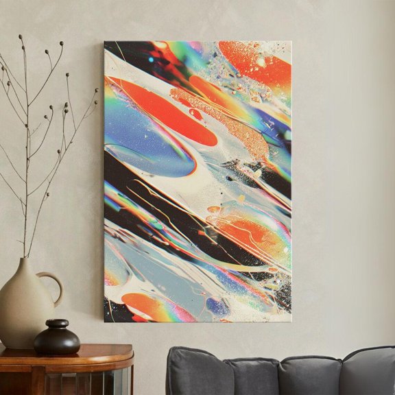 Psychedelic Glitch Poster, Unframed Paper Poster 8x10in