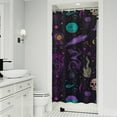 thumbnail image 1 of Psychedelic Halloween Pattern Shower Curtain 36"x72" ,Bathroom Decorative Shower Curtains Set with 12 Hooks,Modern Waterproof Washable Shower Curtain, 1 of 6