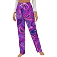 thumbnail image 1 of Psychedelic Hippie Purple Tears Winter Female Pants Flannel High Waist Women Pants Lady Warm Straight Leg Plush Trousers, 1 of 7