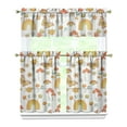 thumbnail image 1 of Psychedelic Kitchen Curtains Set, Rod Pocket Tier and Valance, Trippy Mushroom Kitchen Curtains for Nursery and Living Rooms, 1 of 6