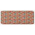 thumbnail image 1 of Psychedelic Kitchen Mat, Vintage Style Colorful Nested Circles Psychedelic Bubbles Pattern Art, Plush Decorative Kitchen Mat with Non Slip Backing, 47" X 19", Orange Yellow, by Ambesonne, 1 of 1