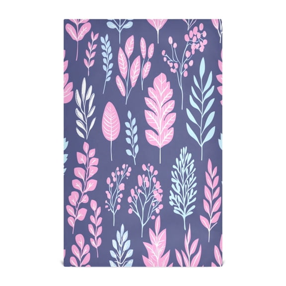 Psychedelic Leaves Pattern Decorative Waffle Towel Kitchen Dishcloth 28x18in Multi-Use Tea Towel