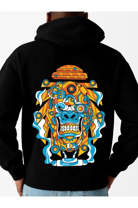 Psychedelic Lion hoodies men's regular fit black Casual Wear on Weekends christian Funny Unisex Shirt Short Sleeve tshirts
