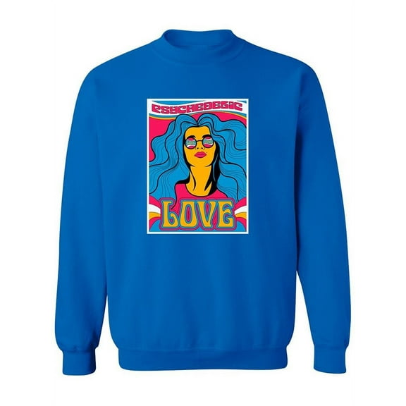 Psychedelic Love Art Sweatshirt Women -Image by Shutterstock, Female Large