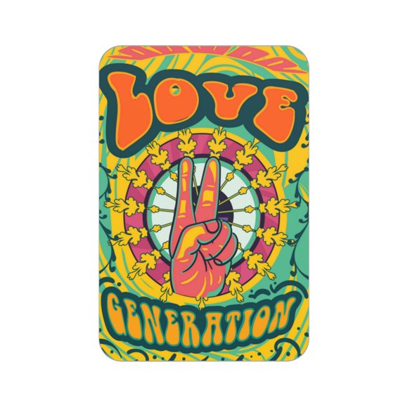 Psychedelic Love Generation Hippie Acrylic Fridge Magnets Decorative Refrigerator Magnets for Kitchen Office Whiteboard Locker