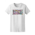 thumbnail image 1 of Psychedelic Love Word Hippie  Tee Women's -Image by Shutterstock, 1 of 2