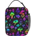 thumbnail image 1 of Psychedelic Magic Mushrooms Colorful Hippie Boho Insulated Lunch Bag Portable Lunch Box Reusable Totes For Women Men, 1 of 6