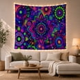 thumbnail image 1 of Psychedelic Mandala in Cosmic Garden, Mystical Boho for Boho Decor Lovers, Trippy Wall Art Halloween Gift Tapestry Wall Hanging for Bedroom, Dorm, 1 of 7