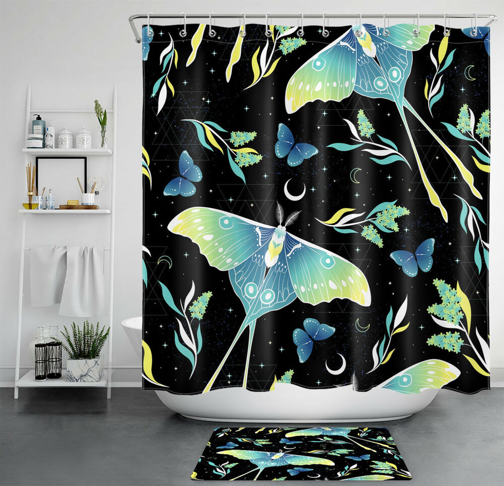 Psychedelic Moth Butterfly Shower Curtain - Embrace Nature's Vibrant ...