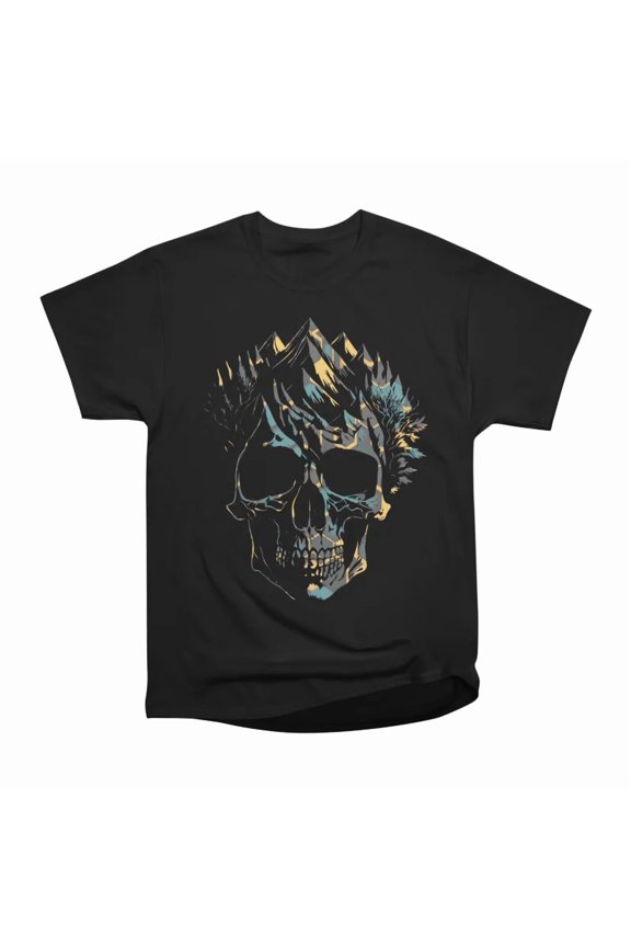 Psychedelic Mountains Skulls T-Shirt Tee Gift For Him Merch For Her Apparel For Friend 9
