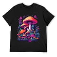 thumbnail image 1 of Psychedelic Mushroom Designs for Men Trippy Designs T-Shirt Black 3XL, 1 of 5