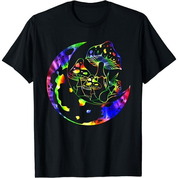 Psychedelic Mushroom Goblincore Moon Aesthetic Mushroom T-Shirt