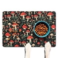 thumbnail image 1 of Psychedelic Mushroom Pet Food Mat - Trippy Absorbent Dog Bowl Mat - Non-Slip Waterproof Base - Neon Colors - Easy Clean Spill Catcher for Floors, 1 of 5