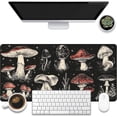 thumbnail image 1 of Psychedelic Mushrooms Desk Mat, Large Gaming Mouse Pad, 31.5"x11.8", Extended Big Computer Keyboard Mouse Pad with Non-Slip Base and Stitched Edge, 1 of 13