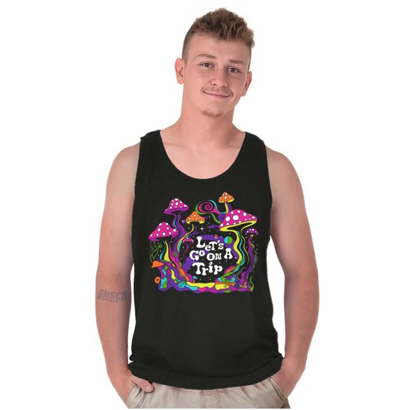 Psychedelic Mushrooms Take A Trip Tank Top T Shirts Men Women Brisco Brands S