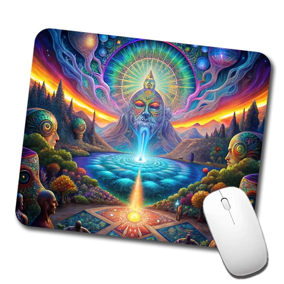 Psychedelic Mysticism Mystical Scene Mouse Pad Low Profile Gaming Mat