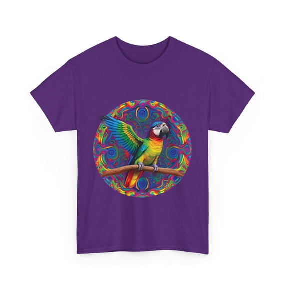 Psychedelic Parrot Heavy Cotton Tee