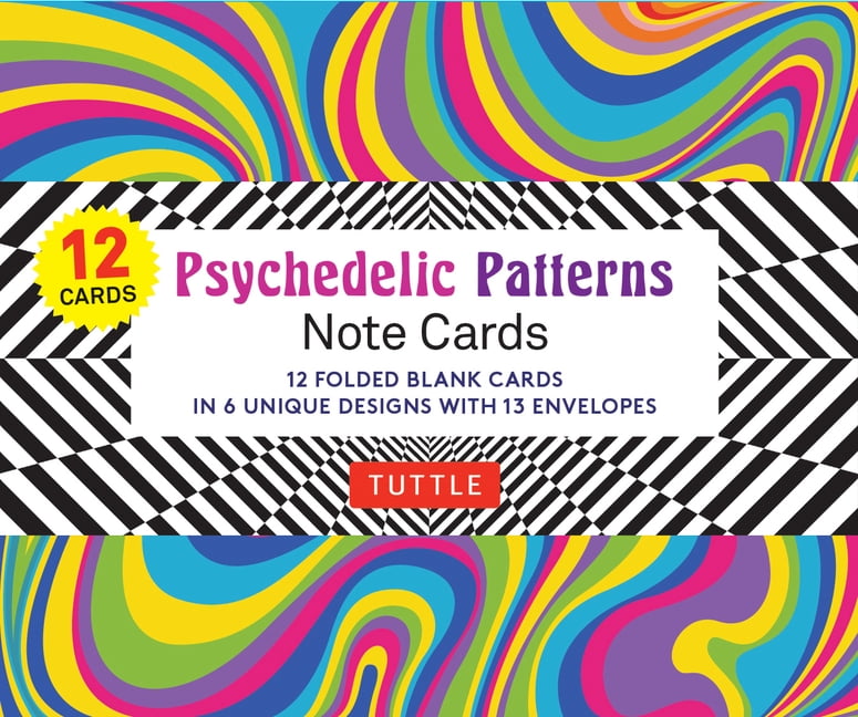Note Cool Design Patterns Psychedelic Patterns Note Cards - 12 Cards: In 6 Designs with 13 ...