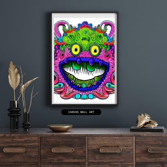Psychedelic Patterns and Predators- Canvas Wall Art
