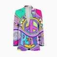 thumbnail image 1 of Psychedelic Peace Sign Art Prints Customized Men's Suits full man Shawl Collar Gentleman Suits for Wedding Business, 1 of 5