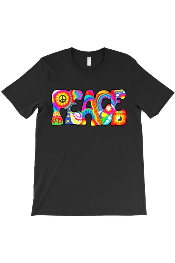 Psychedelic Peace Themed Funny Trippy and Hippie and 60s and 70s and Art H41944 Unisex T-Shirt, Up to 5XL Available