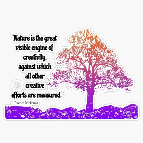 Psychedelic Philosopher Wisdom Slogan Quote Vinyl Sticker