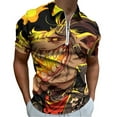 thumbnail image 1 of Psychedelic Pig Head Colorful Men Zipper T-shirt Summer Casual Short Sleeve T-shirt Top, 1 of 7