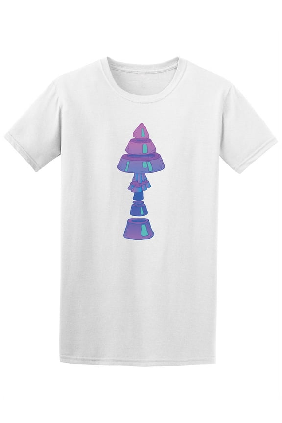 Psychedelic Pink Divided Mushroom  T-Shirt - Image by Shutterstock, Male Large
