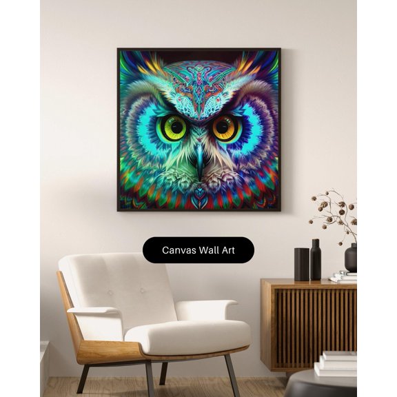 Psychedelic Plumage - Canvas Wall Art