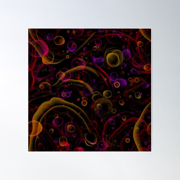 Psychedelic Poster Wall Art, Modern Wall Decor For Living Room Bedroom, 24x24 UNFRAMED
