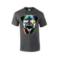 thumbnail image 1 of Psychedelic Pug Funny Short Sleeve T-shirt-HeatherGray-XXL, 1 of 4
