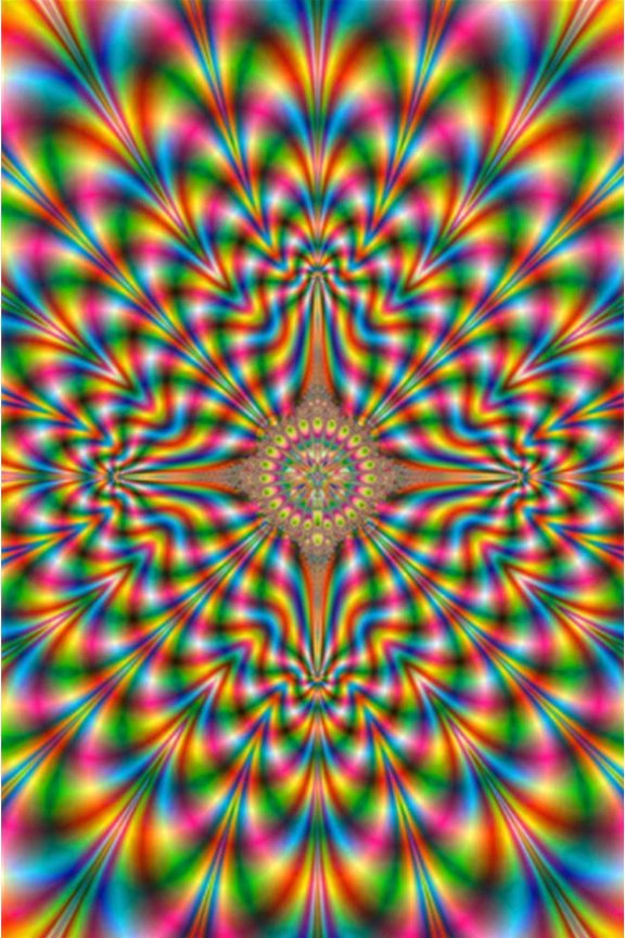 Psychedelic Pulse Trip Art Poster (24 x 36)