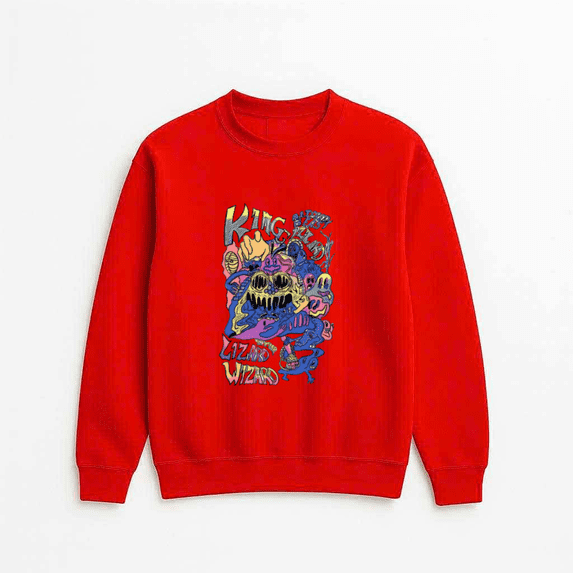 Psychedelic Rock Inspired Trippy Abstract Artistic Colorful Sweatshirt, for men & women, up to size 5XL