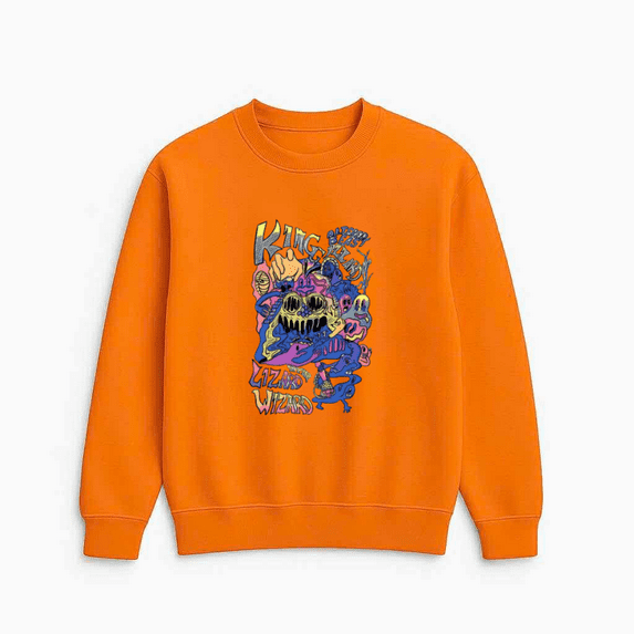 Psychedelic Rock Inspired Trippy Abstract Artistic Colorful Sweatshirt, for men & women, up to size 5XL