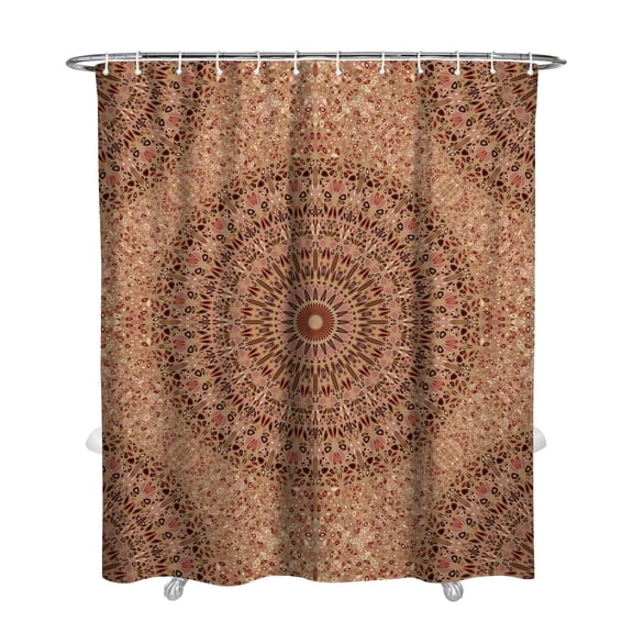 Psychedelic Shower Curtain for Bathroom 72x84 Inch, Trippy Dreamy Abstract Mandala Pattern, Waterproof Machine Washable Fade-Resistant Fabric with Rust-Proof Hooks Included