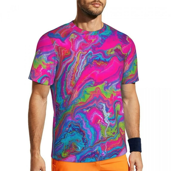 Psychedelic Sixties T Shirt Men Hippie Style Vintage Gym T-Shirts Quick Dry Summer Harajuk