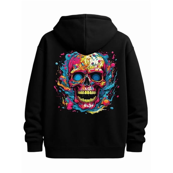 Psychedelic Skull sweatshirt skeleton men's sweater hoodie black Casual Sporty Style winter idk fire Funny Unisex Shirt Graphic tshirts Vintage Unisex Shirt Graphic Tee tshirts