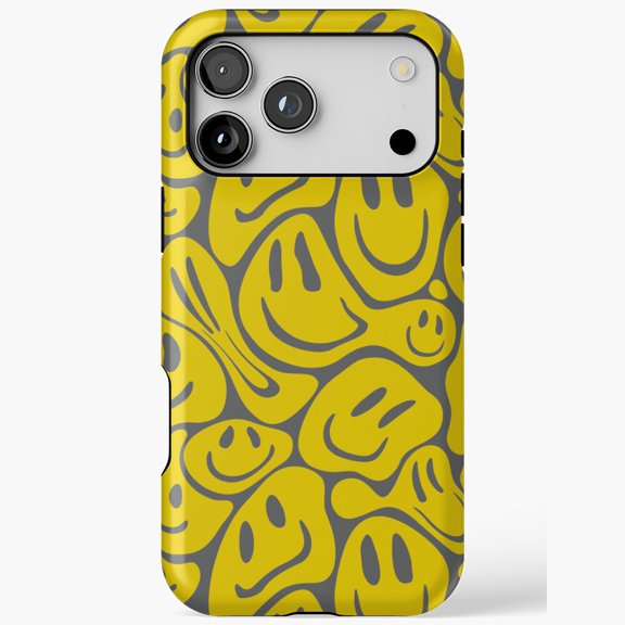 Psychedelic Smiley Face Pattern for iPhone Case 11 through 17 Pro Max