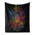 thumbnail image 1 of Psychedelic Soft Flannel Fleece Throw Blanket, Colorful Mandala Pattern Cosmos Universe Graphic Print, Cozy Plush for Indoor and Outdoor Use, 70" x 90", Multicolor, by Ambesonne, 1 of 6