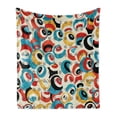 thumbnail image 1 of Psychedelic Soft Flannel Fleece Throw Blanket, Retro Theme Circle Pattern Evil Eyes Design Techno Trance Design Art Print, Cozy Plush for Indoor and Outdoor Use, 60" x 80", Multicolor, by Ambesonne, 1 of 6