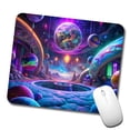thumbnail image 1 of Psychedelic Space Planets Design Mouse Pad Low Profile Gaming Mat, 1 of 7